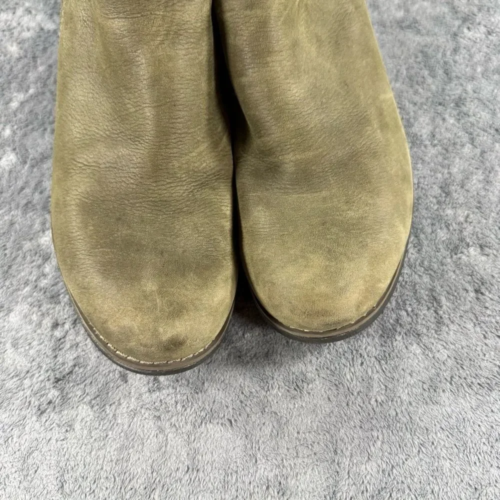 Women’s 9 Merrell Chateau II Dusty Olive Mid Boots Side‎ Zip Waterproof J45548